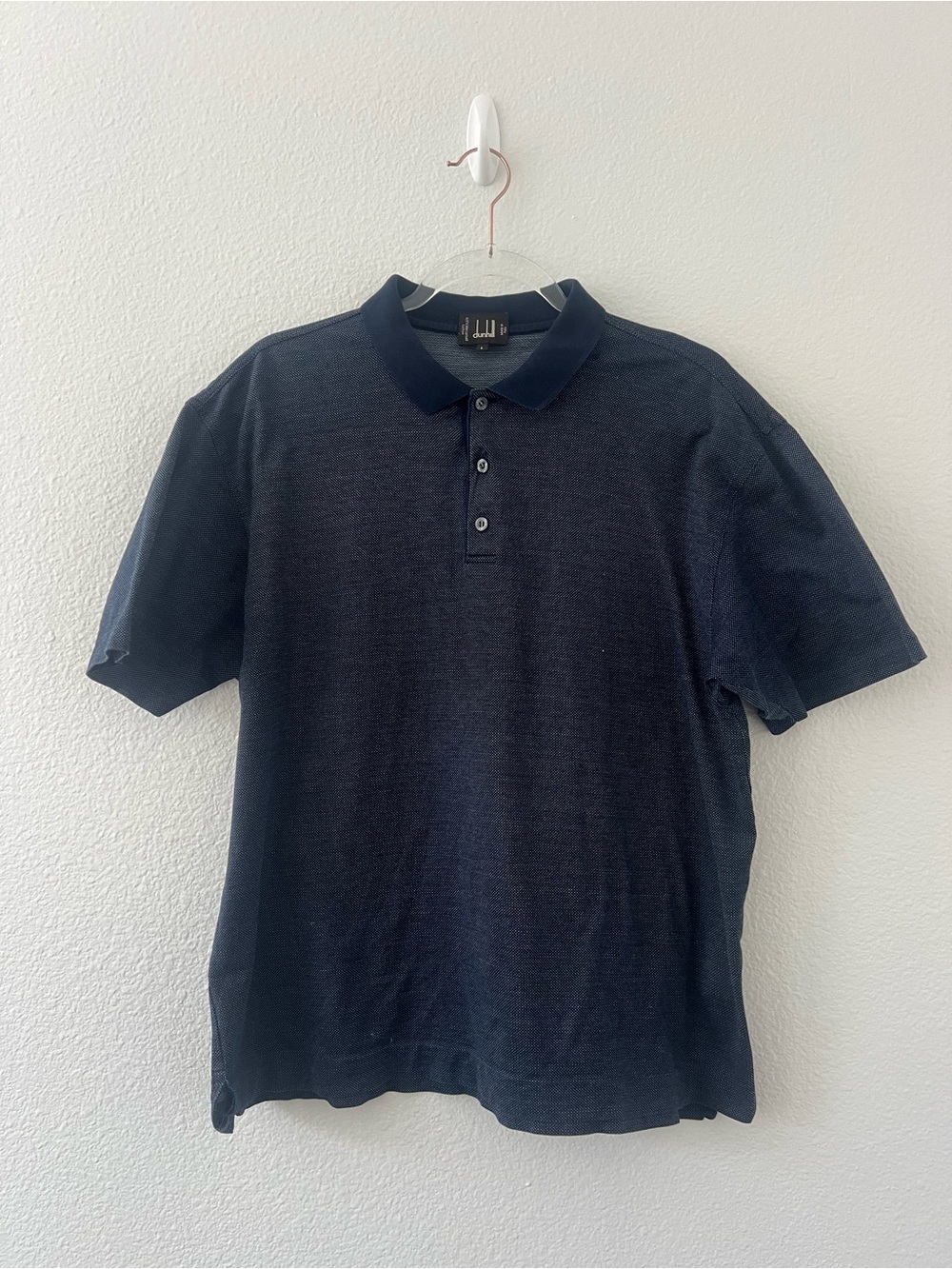Dunhill Men's Dark Navy Short-Sleeve Polo